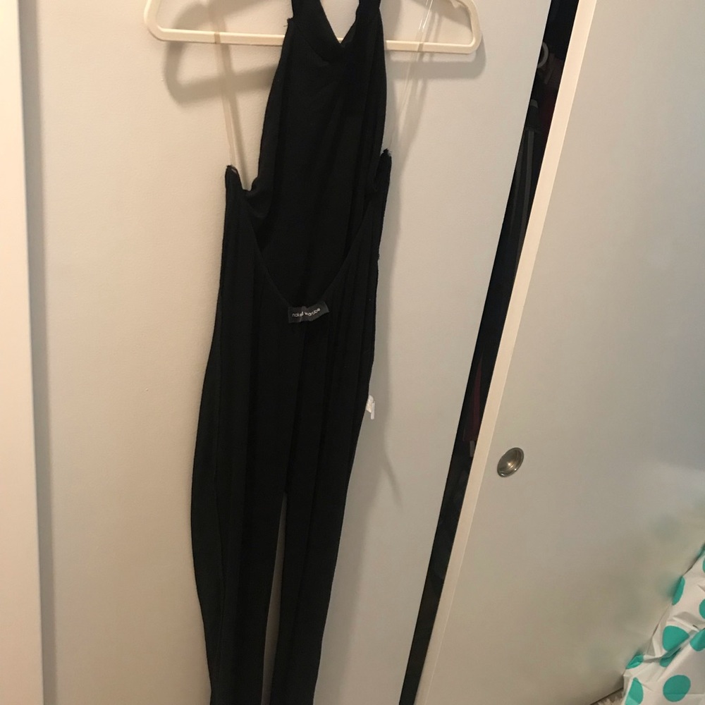 Black halter jumpsuit